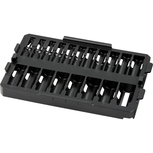 Organisateur amovible de 19 pi&egrave;ces pour les douilles de prise 3/8" Shockwave Impact Duty Packout Cam Industrial