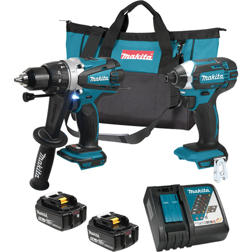 LXT Cordless 2-Tool Combo Kit, Lithium-Ion, 18 V Cam Industrial