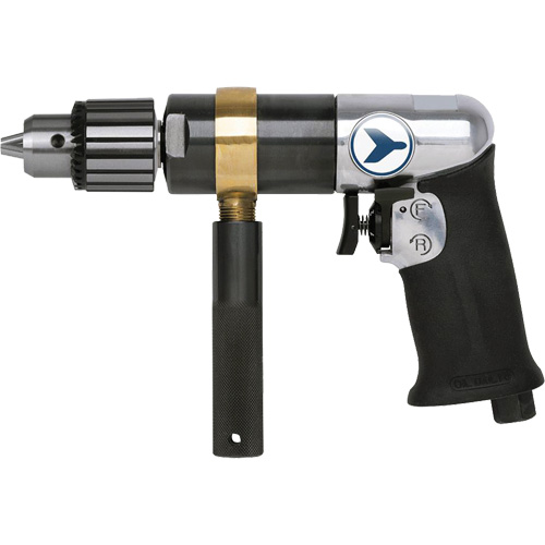 AD12VSRK Perceuse pneumatique &agrave; vitesse variable, 6 pi³/min, 1/4" NPT, 82 dBA, 1/2" mandrin, Avec cl&eacute; Cam Industrial