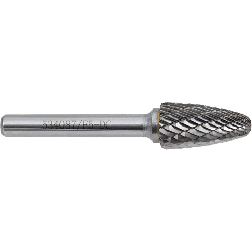 F5-DC Jet-Kut&reg; GP Carbide Burr, 1/2" Dia., 1" Depth of Cut Cam Industrial