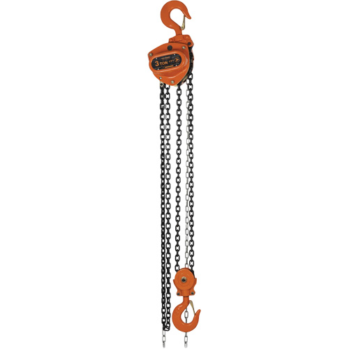 KCH Series Chain Hoists, 10' Lift, 6600 lbs. (3 tons) Capacity, Alloy Steel Chain Cam Industrial