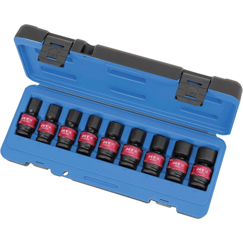 PSU912M Jeux de douilles universelles, 9 Mcx, Chocs, Prise de 1/2" Cam Industrial