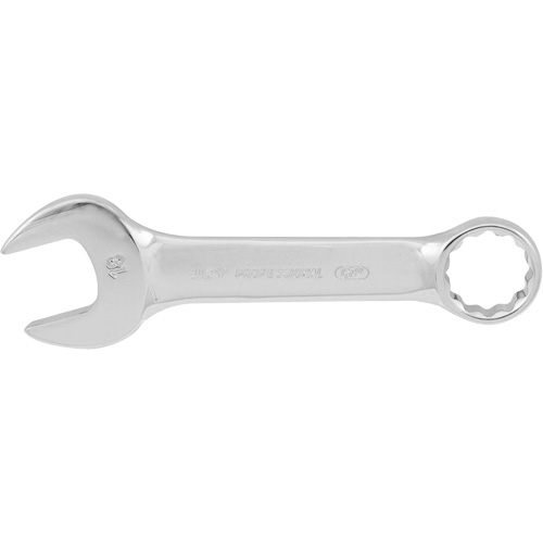 Stubby Combination Wrenches, 18 mm, Chrome Finish Cam Industrial
