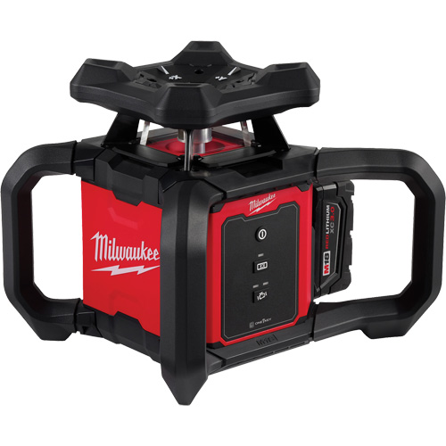 M18 Red Exterior Rotary Laser Level Kit with Receiver, 2000' (609.6 m) Cam Industrial