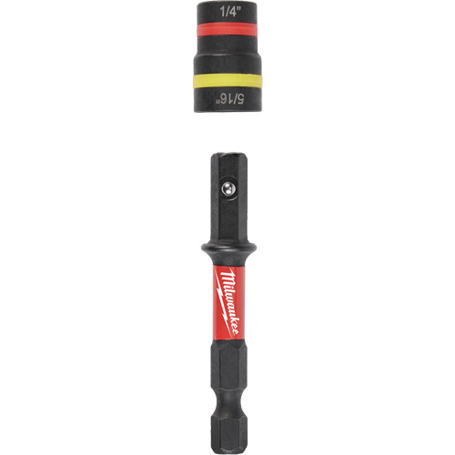 Shockwave Impact Duty Quik-Clear 2-in-1 Nut Drivers, 5/16"/1/4" Drive, 2-1/4" L, Magnetic Cam Industrial