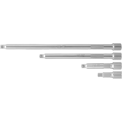 Jeu de rallonges prise, Prise de 1/2", Fini Chrome, 4 Mcx Cam Industrial