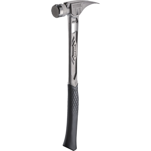 TIBONE Milled Titanium Framing Hammer, 15 oz., Solid Steel Handle, 17-17/50" L Cam Industrial