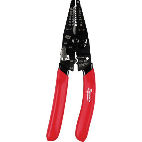 Multi-Purpose Dipped Grip Wire Stripper & Cutter with Reinforced Head Cam Industrial