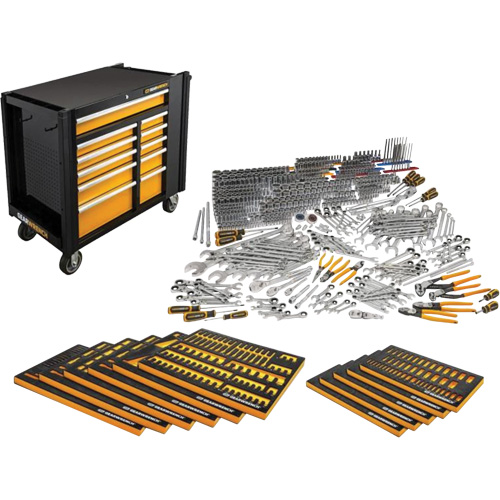Master Mechanic's Hand Tool Set & Mobile Work Station, 614 Pieces Cam Industrial