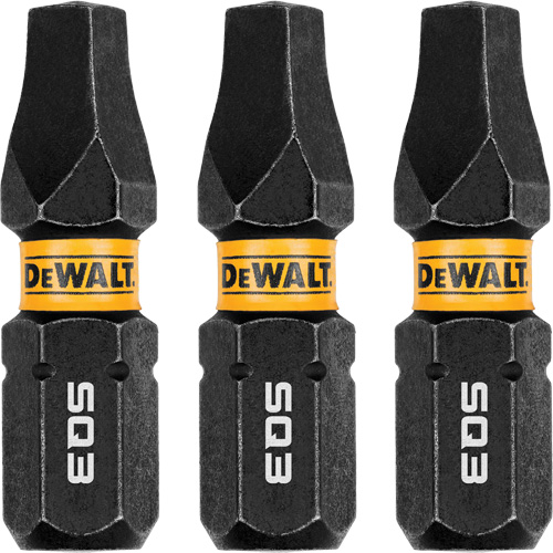 3-Piece FLEXTORQ&reg; Impact Screwdriving Bits, Square, #3, 1/4" Drive Cam Industrial