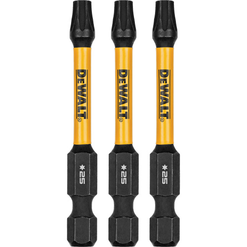 3-Piece FLEXTORQ&reg; Impact Screwdriving Bits, Torx, T-25, 1/4" Drive Cam Industrial