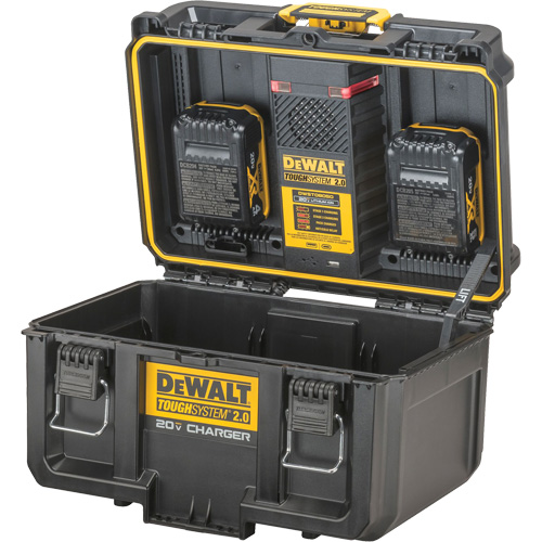Chargeur 20V &agrave; deux ports ToughSystem 2.0, 14" x 15" x 9", Noir/Jaune Cam Industrial