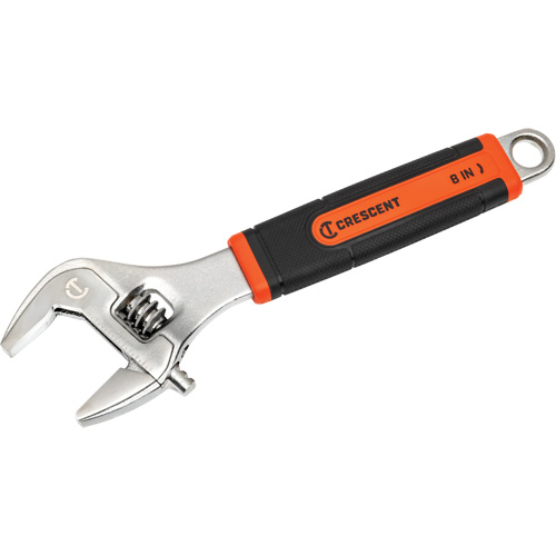 Adjustable Wrench, 8" L, 2-1/5"/31 mm Max Width, Chrome/Polished Cam Industrial