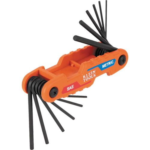 Jeu de cl&eacute;s hexagonales pliant et compact, 12 mcx, M&eacute;trique & imp&eacute;rial Cam Industrial