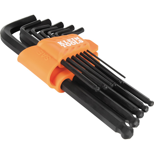 L-Style Ball-End Hex Key Wrench Set, 12 Pcs., Imperial Cam Industrial