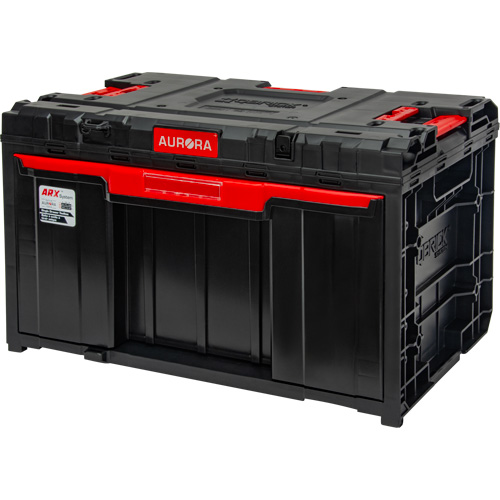 Arx&reg; Single Drawer Toolbox, 11-1/5" W x 18-3/10" D x 9-1/10" H, Black/Red Cam Industrial
