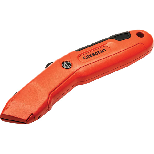 Auto-Retracting Safety Knife, 1", Steel, Aluminum Handle Cam Industrial