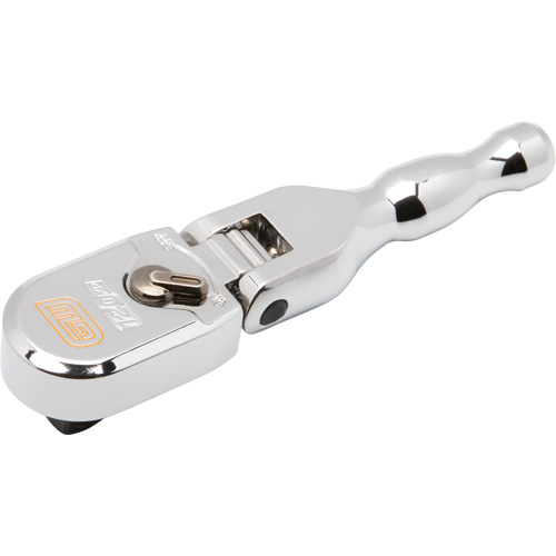 120XP Full Polish Chrome Stubby Flex Head Teardrop Ratchet Cam Industrial