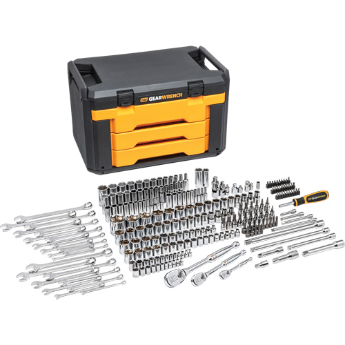 6-Point Mechanics Tool Set in 3 Drawer Storage Box Cam Industrial