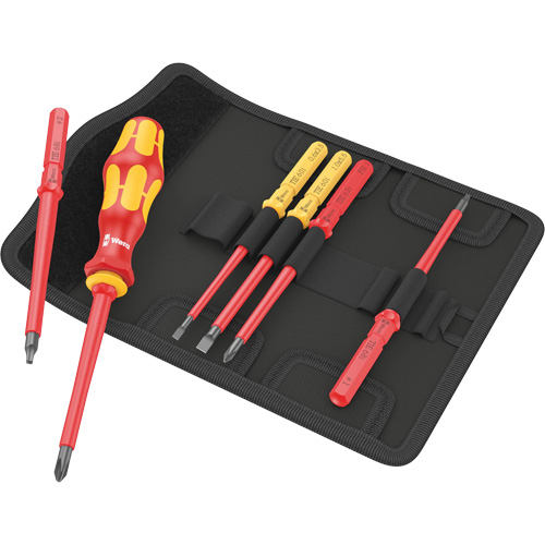 Kraftform Kompakt VDE 7 Imperial Bit-Holding Screwdriver & Blades, 1000 V, 6 Pcs Cam Industrial