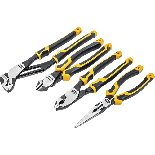 PITBULL Dual Material Mixed Plier Set, 4 Pieces Cam Industrial