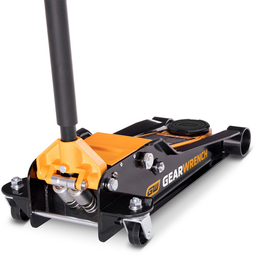 Low Profile Floor Jack, 3.5 Ton(s) Capacity, 3-3/4" Lowered, 21-3/4" Raised, Manual Hydraulic Cam Industrial