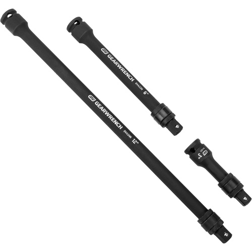 Jeu de rallonges &agrave; chocs verrouillables 3 mcx, Prise de 3/8", Fini Phosphate de mangan&egrave;se, 3 M Cam Industrial