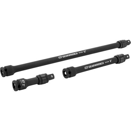 Jeu de rallonges &agrave; chocs verrouillables 3 mcx, Prise de 3/8", Fini Phosphate de mangan&egrave;se, 3 M Cam Industrial