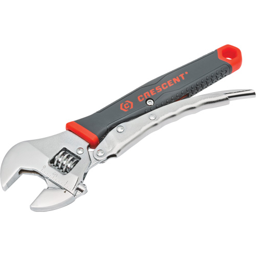 Locking Adjustable Dual Material Wrench, 10" L, 2-18/25" Max Width, Chrome/Polished Cam Industrial