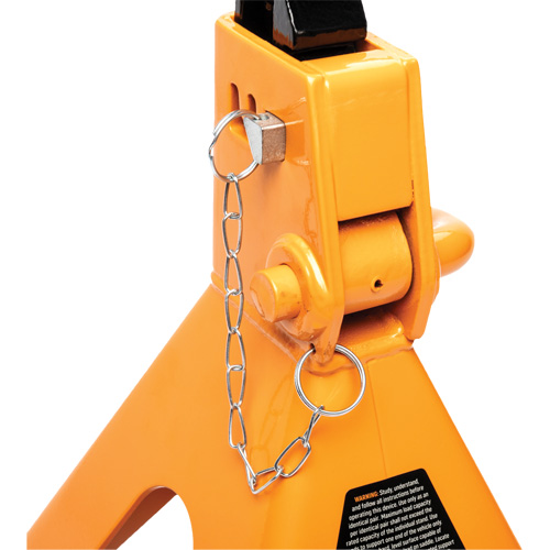 Ratcheting Jack Stand, Locking Pin, 3 tons Capacity, 11-3/4" - 17-1/2" H Cam Industrial