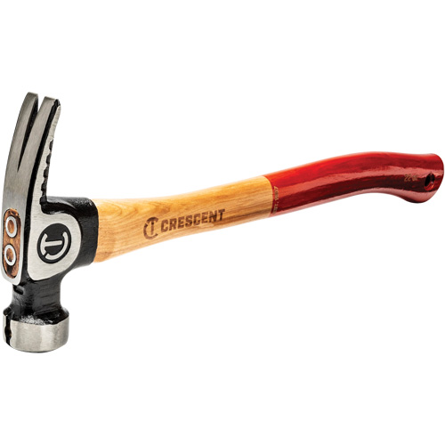 Milled-Face Framing Hammer, 22 oz., Wood Handle, 18" L Cam Industrial