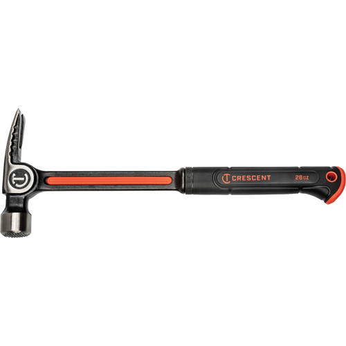 Milled-Face Framing Hammer, 28 oz., Solid Steel Handle, 16" L Cam Industrial