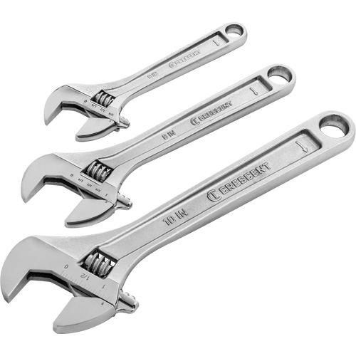 Wrench Set, Adjustable, 3 Pieces, Imperial and Metric Cam Industrial