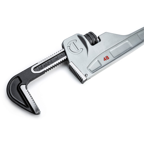 Cl&eacute; &agrave; tuyaux, Cap des m&acirc;choires 6", Longueur 48", Fini Rev&ecirc;tement en poudre, Prise Non-ergonomique Cam Industrial