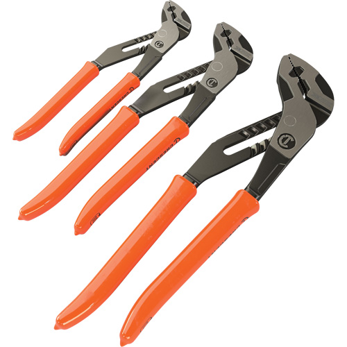 Z2 K9 Straight Jaw Dipped Handle Tongue & Groove Plier Set, 3 Pieces Cam Industrial