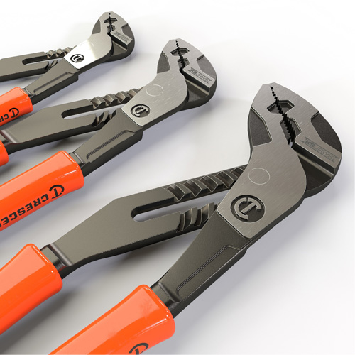 Z2 K9 Straight Jaw Dipped Handle Tongue & Groove Plier Set, 3 Pieces Cam Industrial