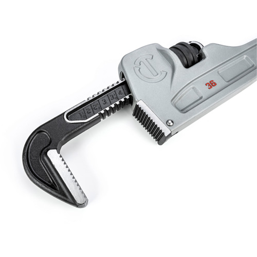 Cl&eacute; &agrave; tuyaux, Cap des m&acirc;choires 5", Longueur 36", Fini Rev&ecirc;tement en poudre, Prise Non-ergonomique Cam Industrial