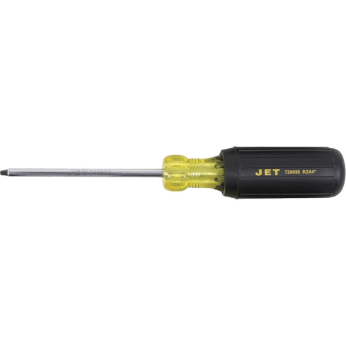 JKSR-2 Square Screwdriver, #2 Tip, Round, 4" L, Cushion Grip Handle Cam Industrial