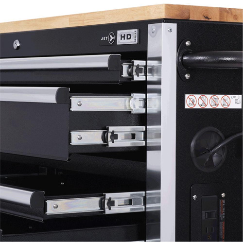 HDRC5212 HD Series Roller Cabinet, 12 Drawers, 51-1/4" W x 21" D x 40-3/10" H, Black Cam Industrial