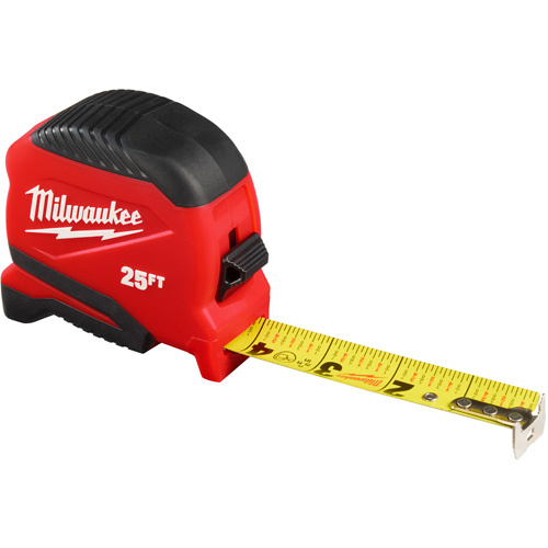 Compact Tape Measure, 1" x 25' Cam Industrial