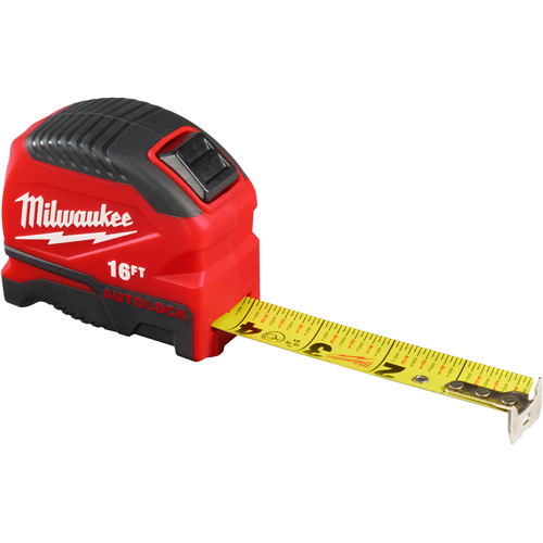 Auto-Lock Tape Measure, 1" x 16' Cam Industrial
