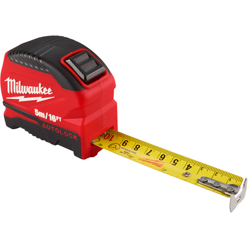 Auto-Lock Tape Measure, 1" x 16' Cam Industrial