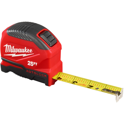 Auto-Lock Tape Measure, 1" x 25' Cam Industrial