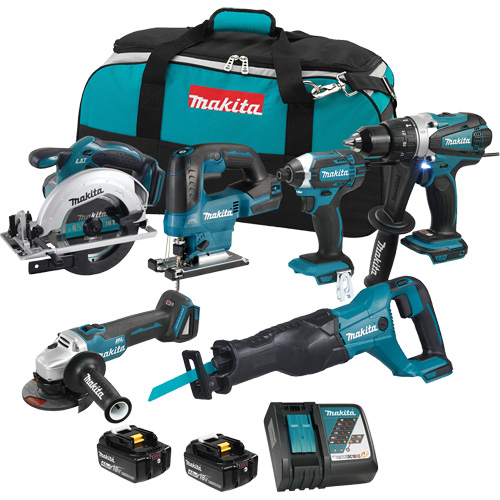 LXT 6-Tool Combo Kit, Lithium-Ion, 18 V Cam Industrial