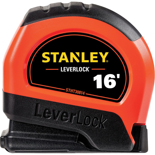 Ruban &agrave; mesurer haute visibilit&eacute; LEVERLOCK, 16', Marques de goujon Imp&eacute;rial Cam Industrial