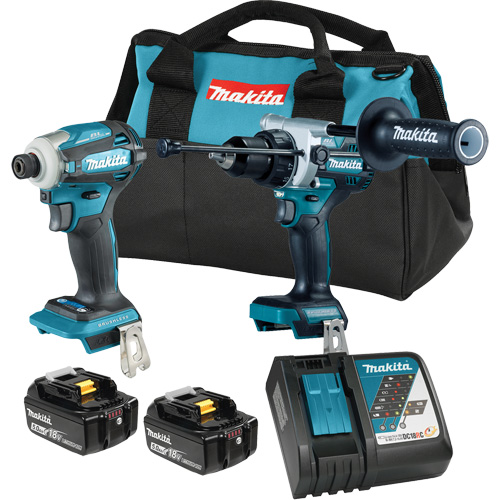 LXT Brushless 2 Tool Combo Kit, Lithium-Ion, 18 V Cam Industrial