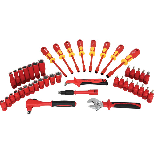 Insulated Socket & Tool Set, 44 Pcs Cam Industrial