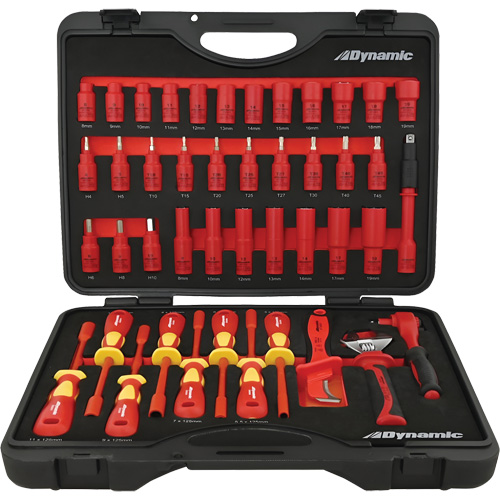 Insulated Socket & Tool Set, 44 Pcs Cam Industrial