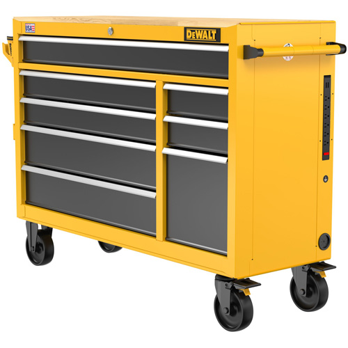 Heavy-Duty Mobile Workstation, 8 Drawers, 52" W x Yellow Cam Industrial
