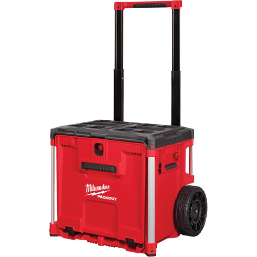 Coffre &agrave; outils roulant avec tiroir PACKOUT, 19" x 24" x 20", Noir/Rouge Cam Industrial